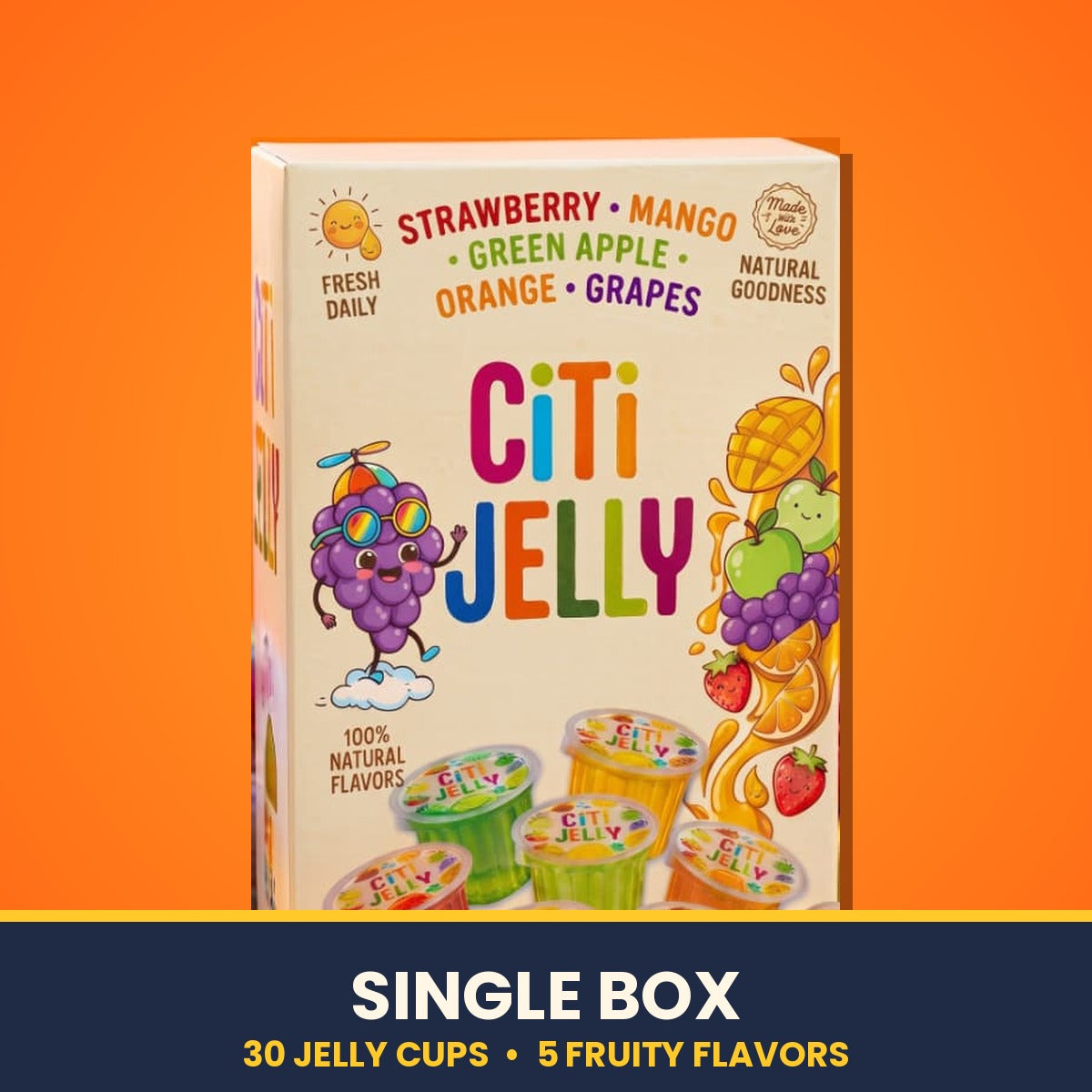 Citi Jelly – 30 Jelly Cups Box (5 Fruity Flavors)